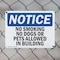 Signmission No Smoking No Dogs Or Pets Allowed In Buildings OSHA Notice Sign, Plastic, 10in W x 7in L, 2PK OS-2PACK-NS-P-710-L-14804 - alternate 5